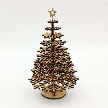 Ξύλινο Χριστουγεννιάτικο Δέντρο - Νιφάδα