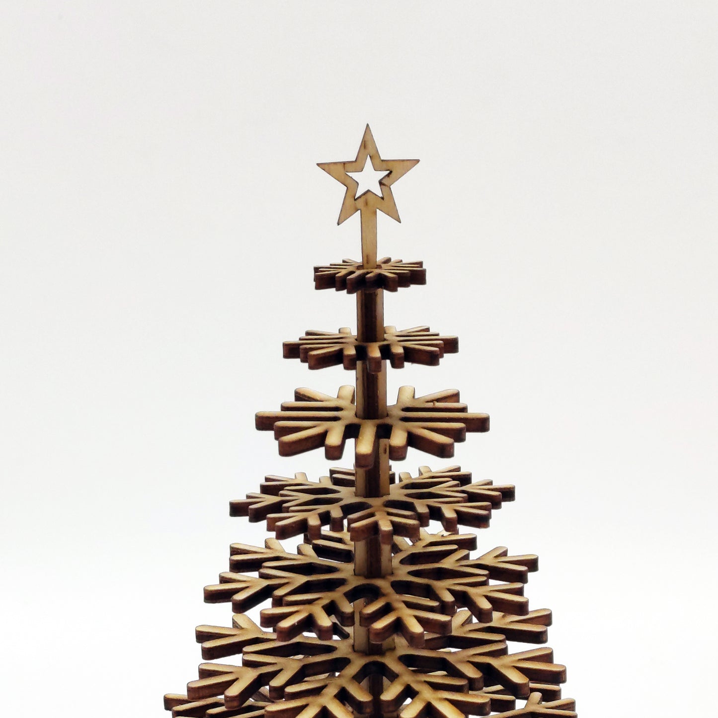 Ξύλινο Χριστουγεννιάτικο Δέντρο - Νιφάδα