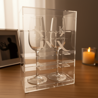 Ποτήρια σαμπάνιας με Custom χάραξη - Σετ 2 τεμάχια