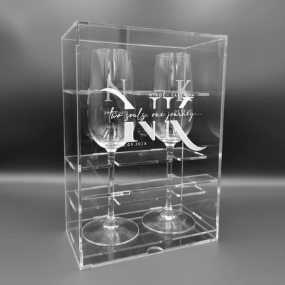 Ποτήρια σαμπάνιας με Custom χάραξη - Σετ 2 τεμάχια