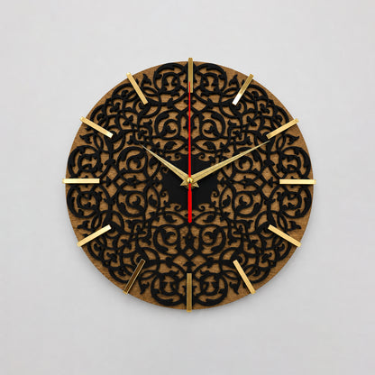 Ξύλινο Ρολόι Τοίχου - Mandala Wall Clock