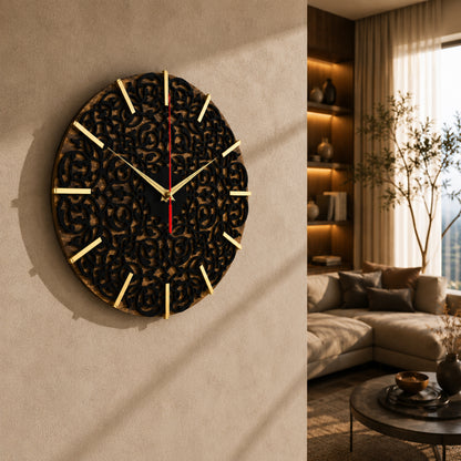 Ξύλινο Ρολόι Τοίχου - Mandala Wall Clock
