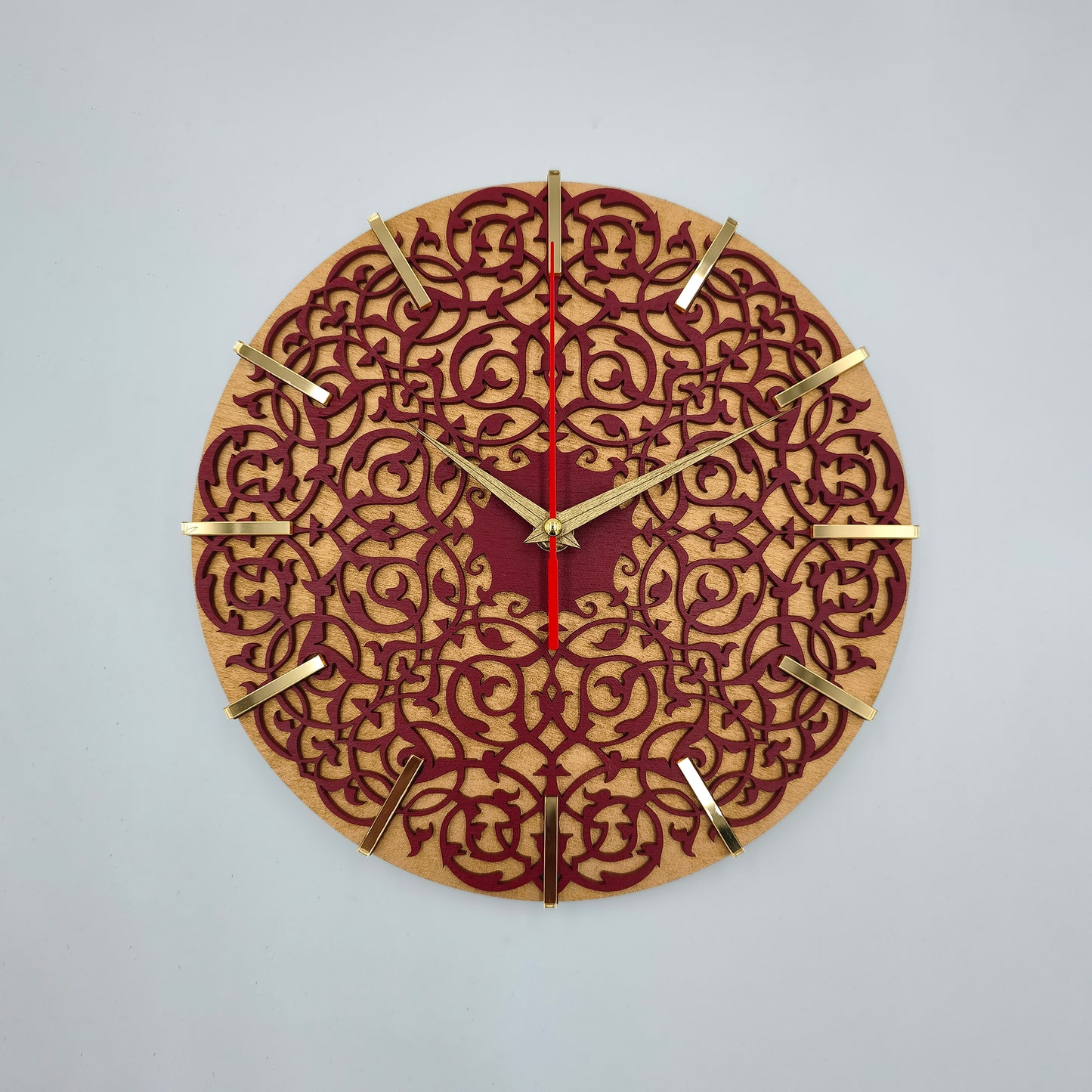 Ξύλινο Ρολόι Τοίχου - Mandala Wall Clock