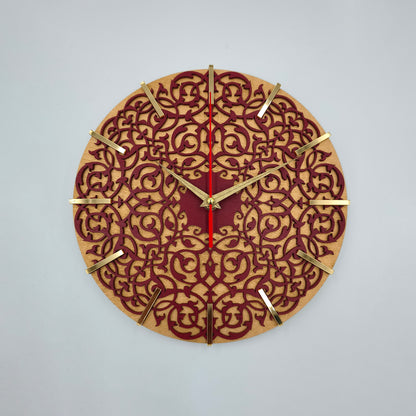 Ξύλινο Ρολόι Τοίχου - Mandala Wall Clock