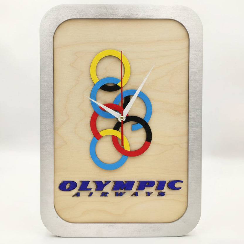 Ξύλινο Ρολόι Τοίχου / Επιτραπέζιο - Ολυμπιακή