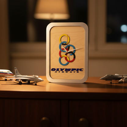 Ξύλινο Ρολόι Τοίχου / Επιτραπέζιο - Ολυμπιακή