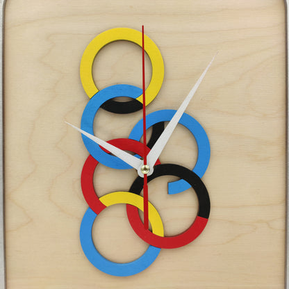 Ξύλινο Ρολόι Τοίχου / Επιτραπέζιο - Ολυμπιακή