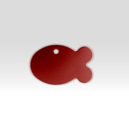 Paw-Tag | Μικρή Μεταλλική ταυτότητα σε σχήμα ψαριού – Custom Χάραξη