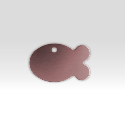 Paw-Tag | Μικρή Μεταλλική ταυτότητα σε σχήμα ψαριού – Custom Χάραξη