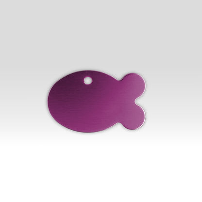 Paw-Tag | Μικρή Μεταλλική ταυτότητα σε σχήμα ψαριού – Custom Χάραξη