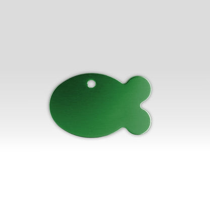 Paw-Tag | Μικρή Μεταλλική ταυτότητα σε σχήμα ψαριού – Custom Χάραξη