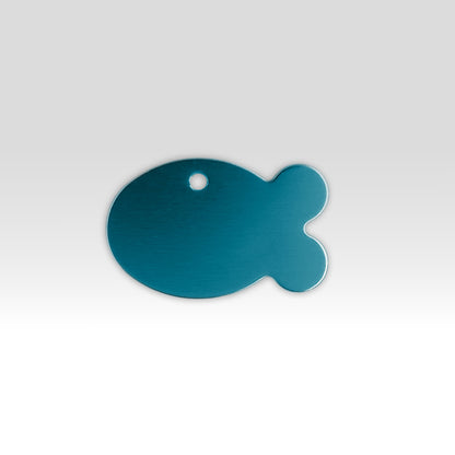 Paw-Tag | Μικρή Μεταλλική ταυτότητα σε σχήμα ψαριού – Custom Χάραξη