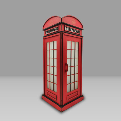 Red Booth Χειροποίητο Φωτιστικό Τηλεφωνικός Θάλαμος - Large