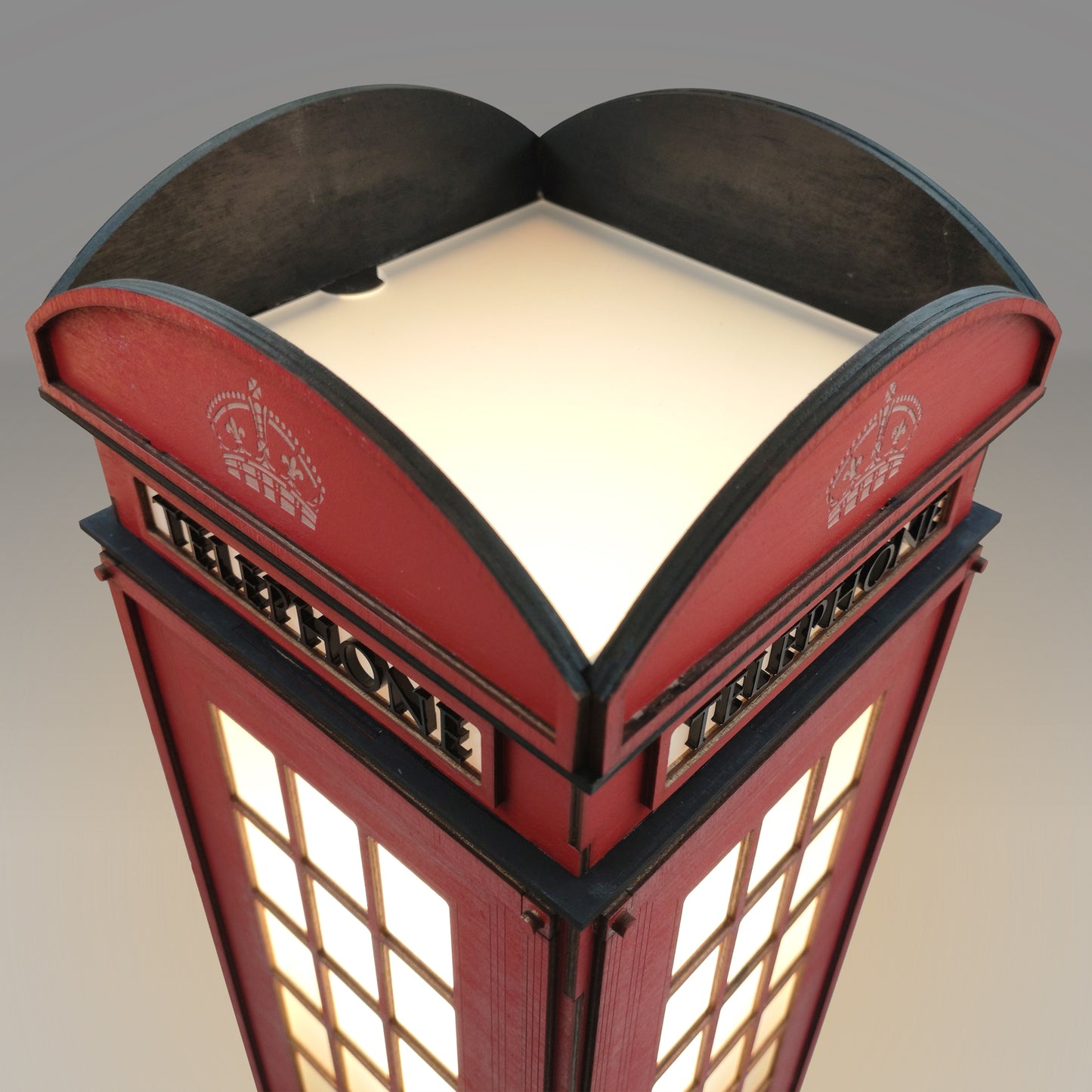 Red Booth Χειροποίητο Φωτιστικό Τηλεφωνικός Θάλαμος - Large