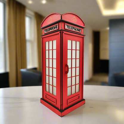 Red Booth Χειροποίητο Φωτιστικό Τηλεφωνικός Θάλαμος - Large