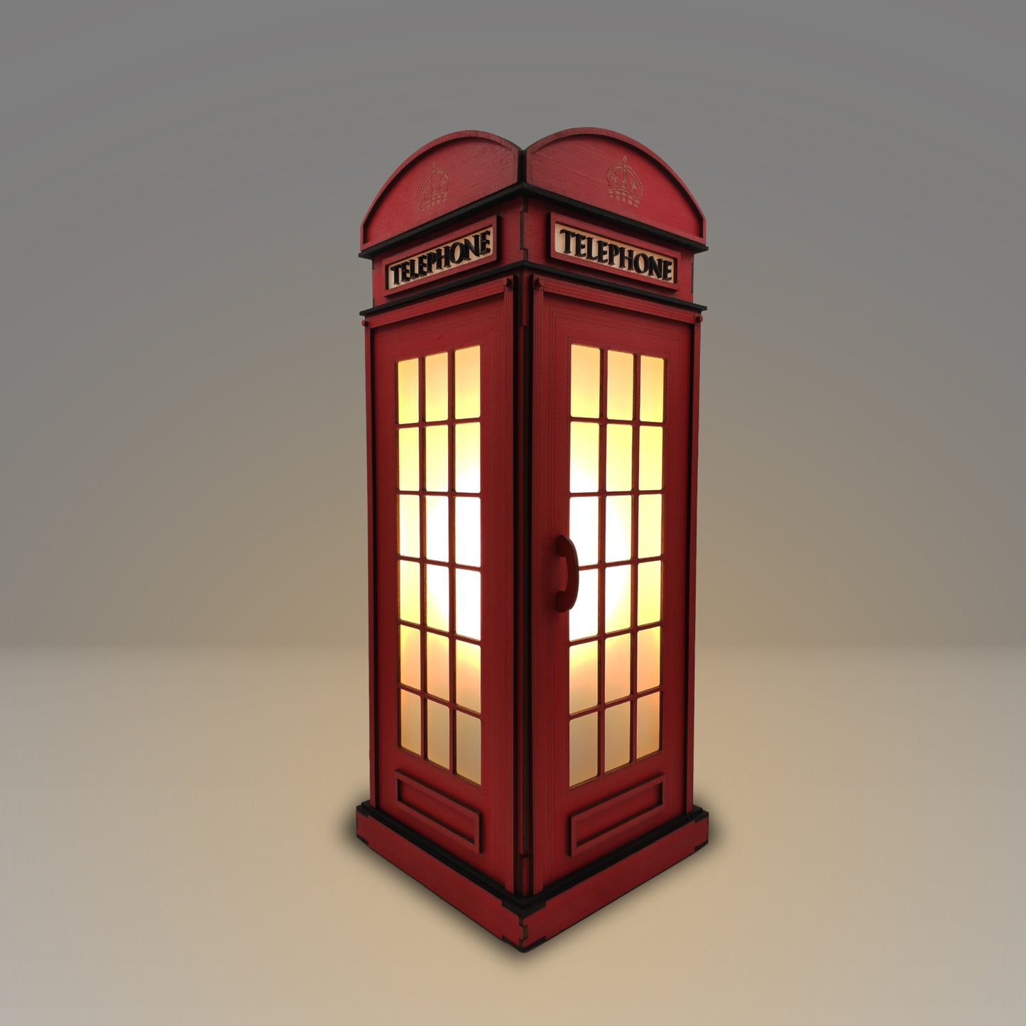 Red Booth Χειροποίητο Φωτιστικό Τηλεφωνικός Θάλαμος - Large
