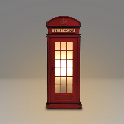 Red Booth Χειροποίητο Φωτιστικό Τηλεφωνικός Θάλαμος - Large