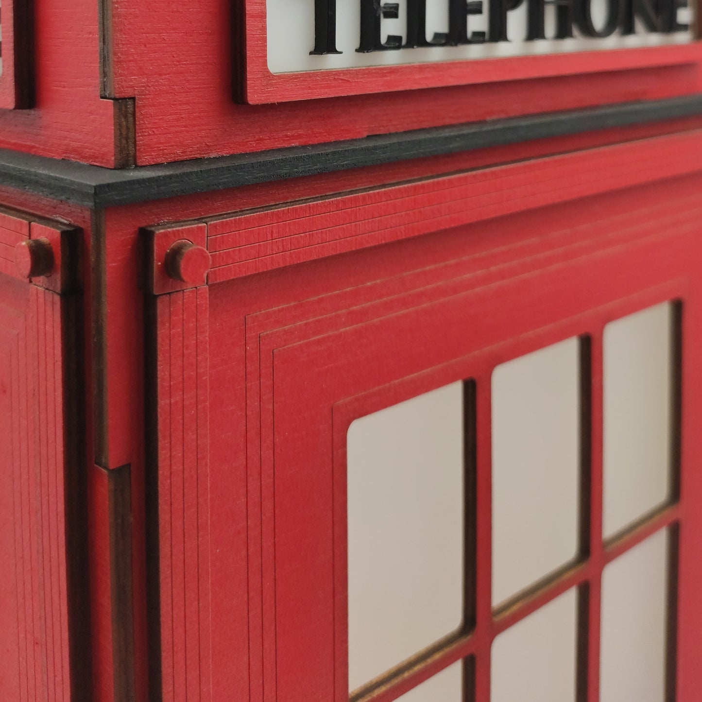 Red Booth Χειροποίητο Φωτιστικό Τηλεφωνικός Θάλαμος - Large