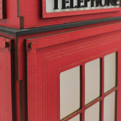 Red Booth Χειροποίητο Φωτιστικό Τηλεφωνικός Θάλαμος - Large