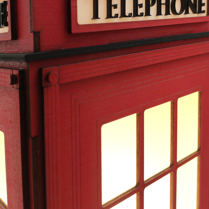Red Booth Χειροποίητο Φωτιστικό Τηλεφωνικός Θάλαμος - Large