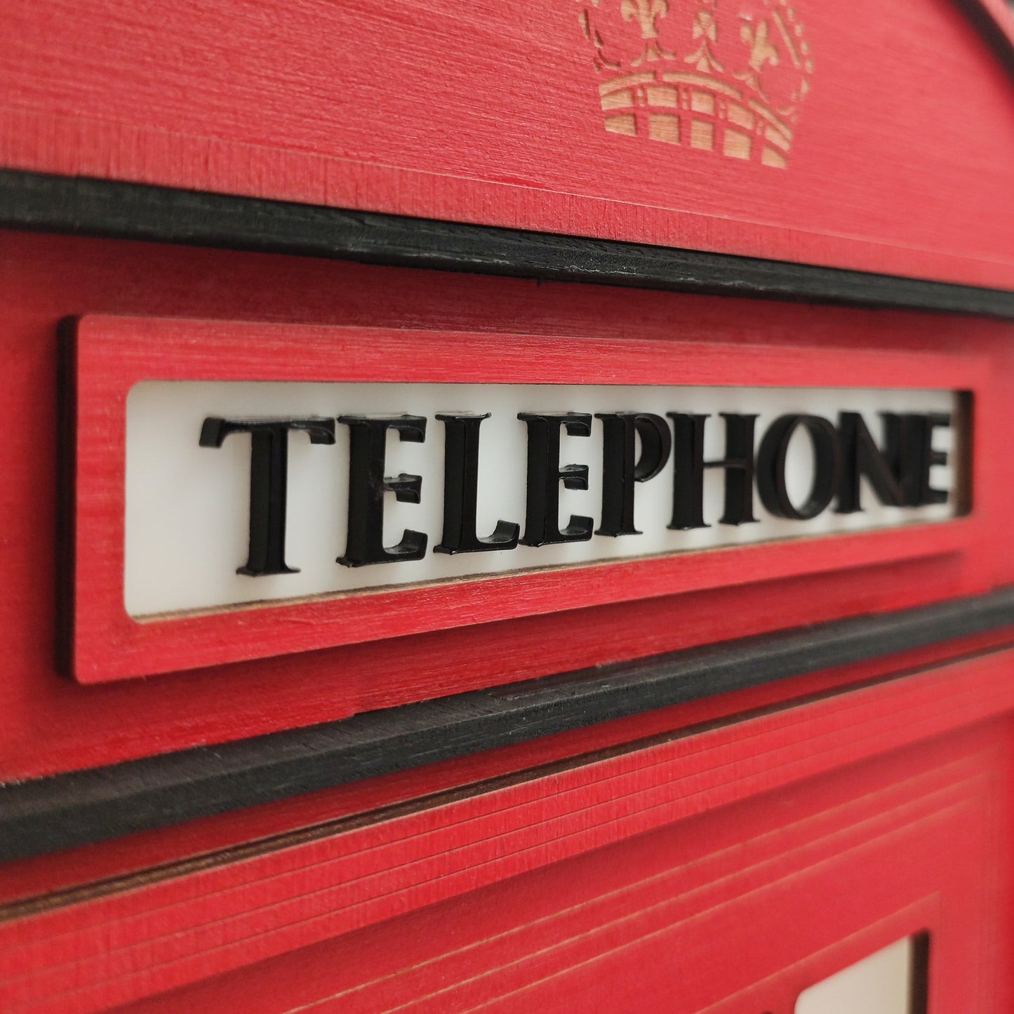 Red Booth Χειροποίητο Φωτιστικό Τηλεφωνικός Θάλαμος - Large