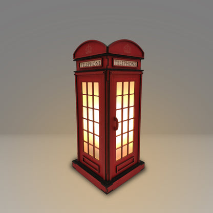 Red Booth Χειροποίητο Φωτιστικό Τηλεφωνικός Θάλαμος - Medium