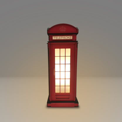 Red Booth Χειροποίητο Φωτιστικό Τηλεφωνικός Θάλαμος - Medium