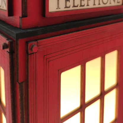 Red Booth Χειροποίητο Φωτιστικό Τηλεφωνικός Θάλαμος - Medium