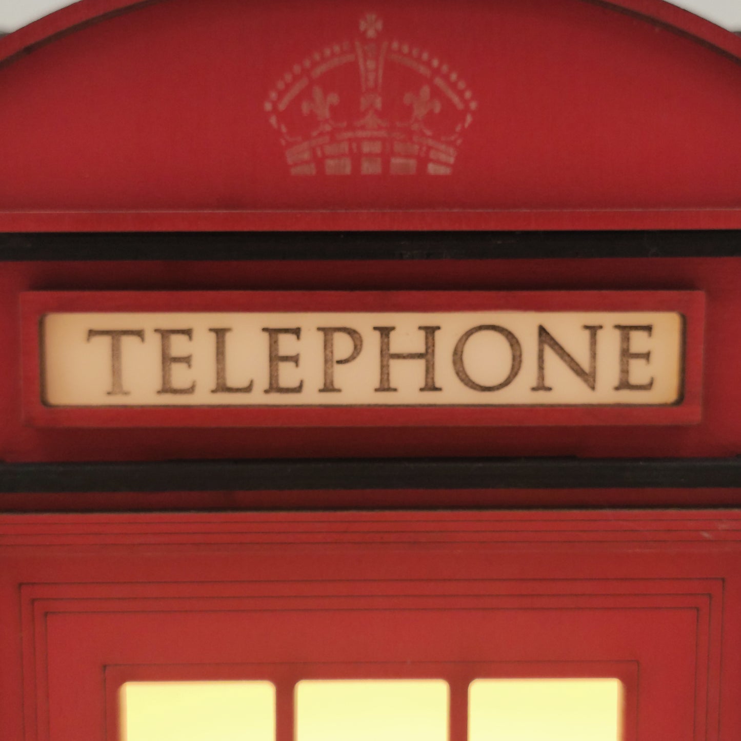 Red Booth Χειροποίητο Φωτιστικό Τηλεφωνικός Θάλαμος - Medium