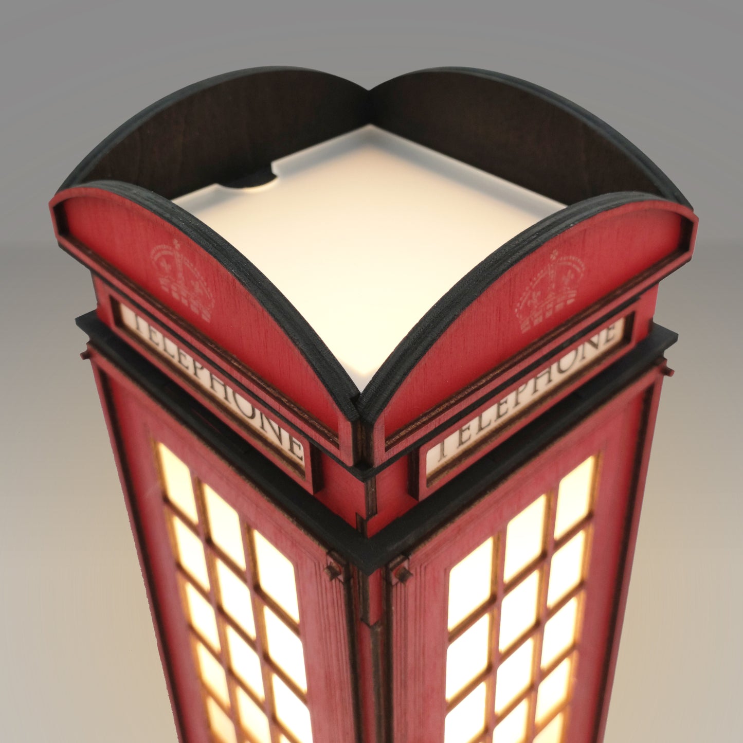 Red Booth Χειροποίητο Φωτιστικό Τηλεφωνικός Θάλαμος - Medium