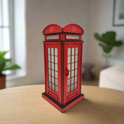 Red Booth Χειροποίητο Φωτιστικό Τηλεφωνικός Θάλαμος - Medium