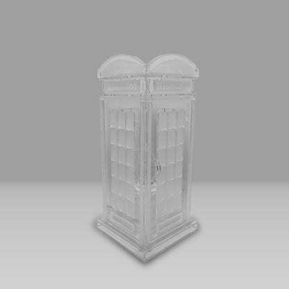 Red Booth Χειροποίητο Φωτιστικό Τηλεφωνικός Θάλαμος - Medium Διάφανο plexiglass