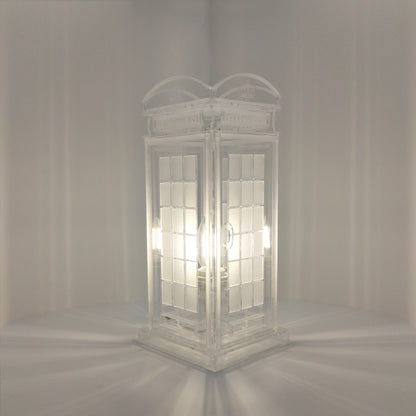 Red Booth Χειροποίητο Φωτιστικό Τηλεφωνικός Θάλαμος - Medium Διάφανο plexiglass