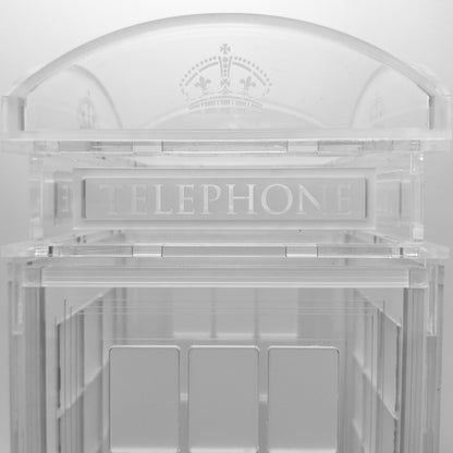 Red Booth Χειροποίητο Φωτιστικό Τηλεφωνικός Θάλαμος - Medium Διάφανο plexiglass