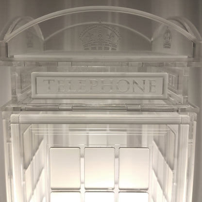 Red Booth Χειροποίητο Φωτιστικό Τηλεφωνικός Θάλαμος - Medium Διάφανο plexiglass