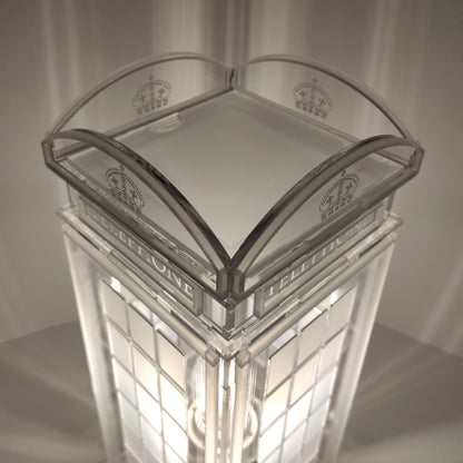 Red Booth Χειροποίητο Φωτιστικό Τηλεφωνικός Θάλαμος - Medium Διάφανο plexiglass