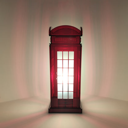 Red Booth Χειροποίητο Φωτιστικό Τηλεφωνικός Θάλαμος - Medium Διάφανο Κόκκινο plexiglass