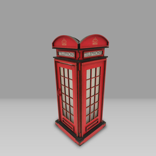 Red Booth Χειροποίητο Φωτιστικό Τηλεφωνικός Θάλαμος - Small