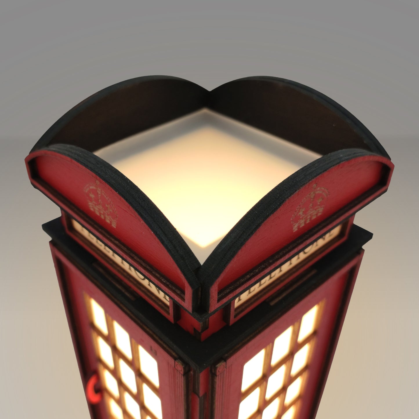 Red Booth Χειροποίητο Φωτιστικό Τηλεφωνικός Θάλαμος - Small