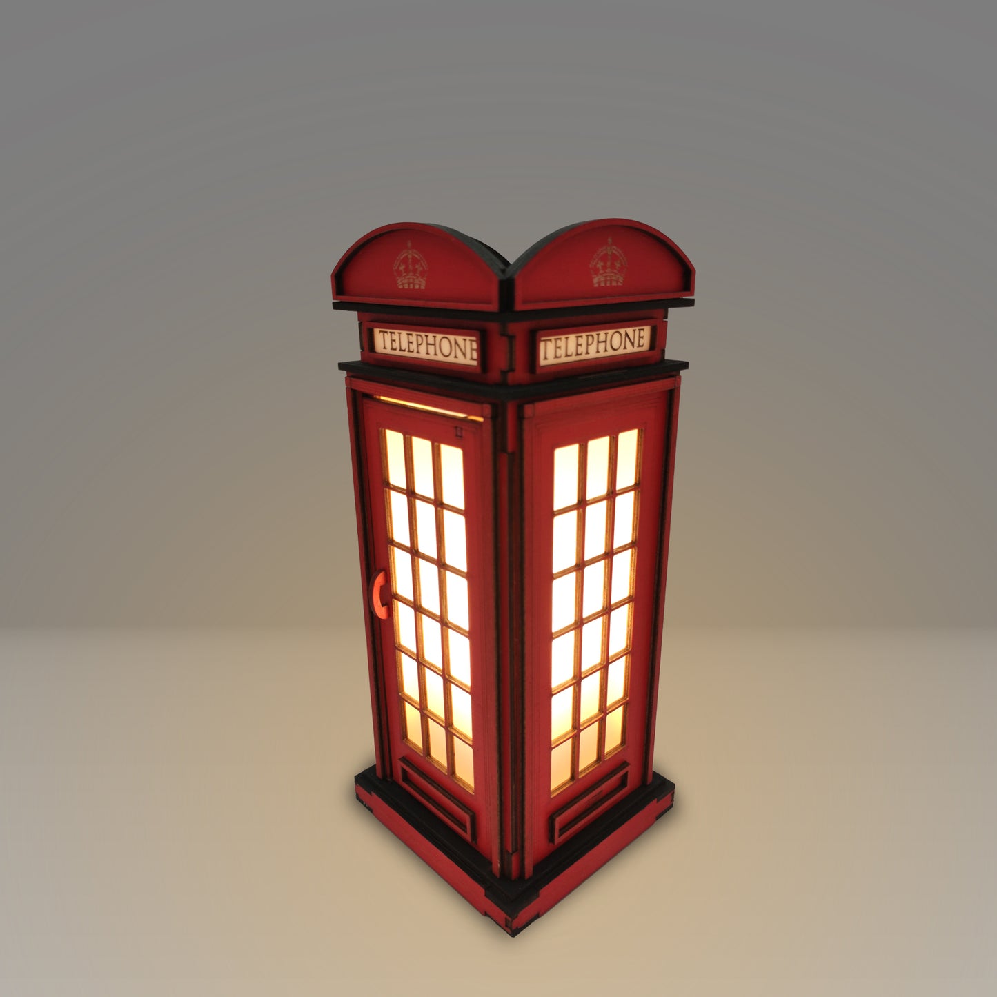 Red Booth Χειροποίητο Φωτιστικό Τηλεφωνικός Θάλαμος - Small