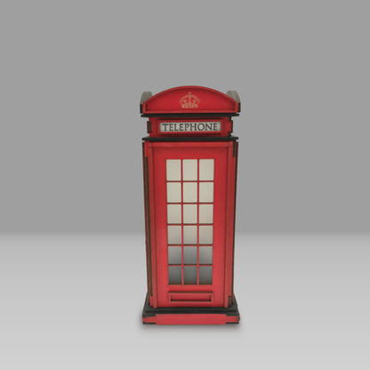 Red Booth Χειροποίητο Φωτιστικό Τηλεφωνικός Θάλαμος - Small