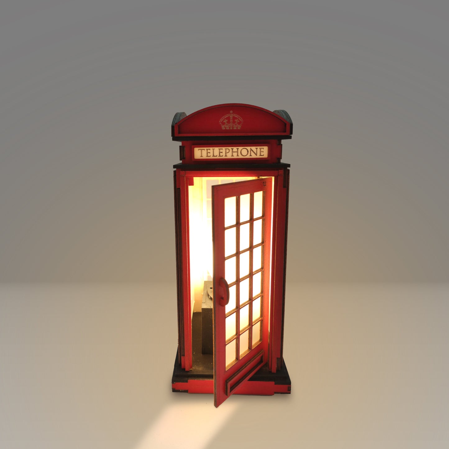 Red Booth Χειροποίητο Φωτιστικό Τηλεφωνικός Θάλαμος - Small