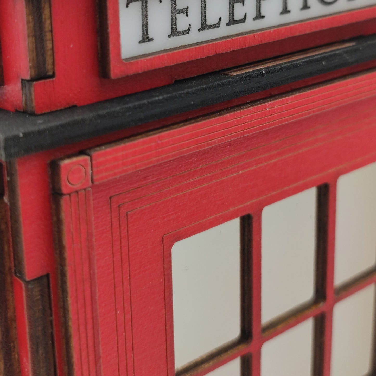 Red Booth Χειροποίητο Φωτιστικό Τηλεφωνικός Θάλαμος - Small