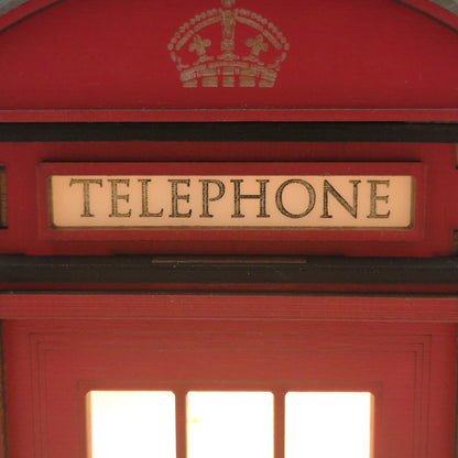Red Booth Χειροποίητο Φωτιστικό Τηλεφωνικός Θάλαμος - Small