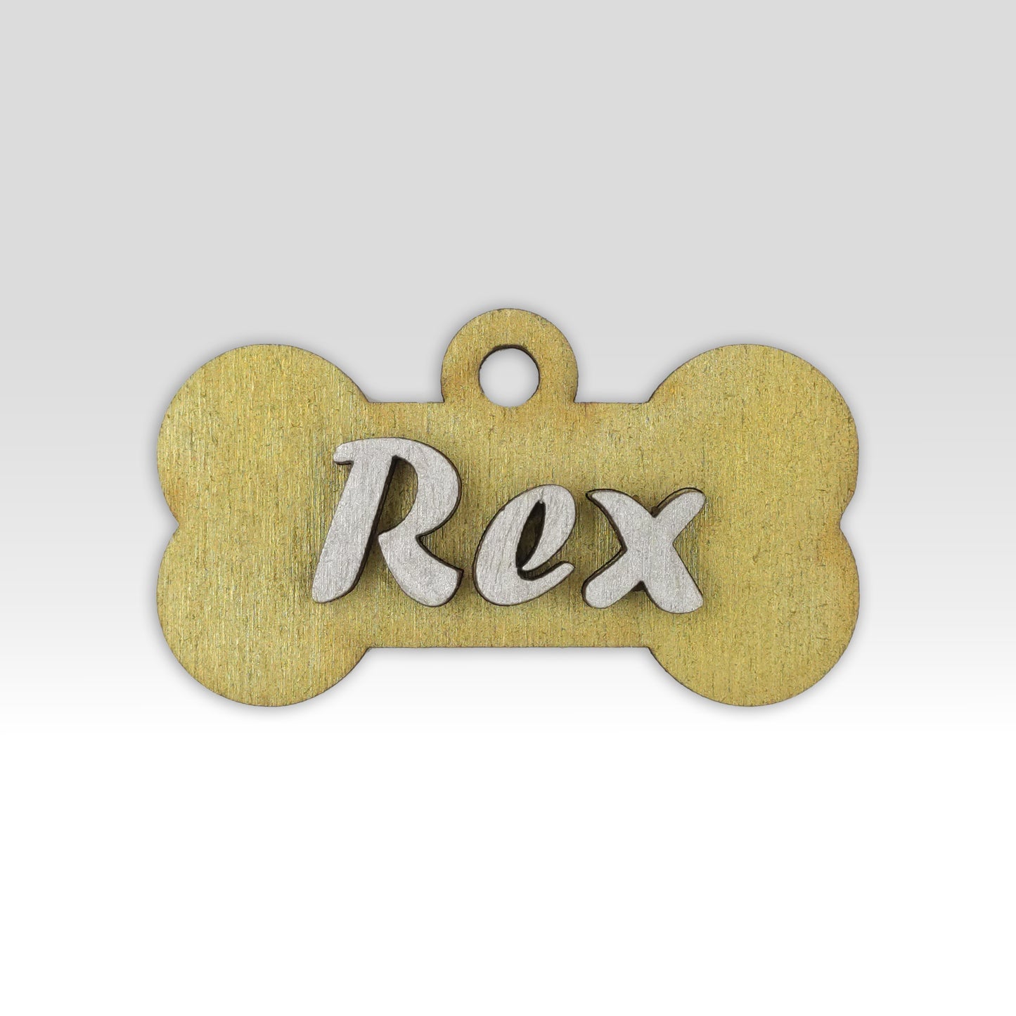 Paw-Tag | Μεγάλη Ξύλινη ταυτότητα σε σχήμα κόκκαλου – Δύο επιπέδων