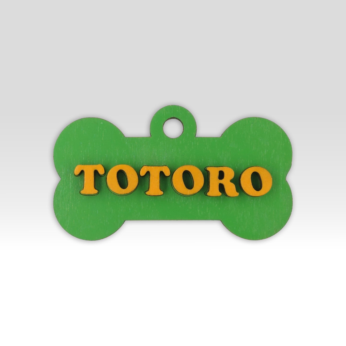 Paw-Tag | Μεγάλη Ξύλινη ταυτότητα σε σχήμα κόκκαλου – Δύο επιπέδων