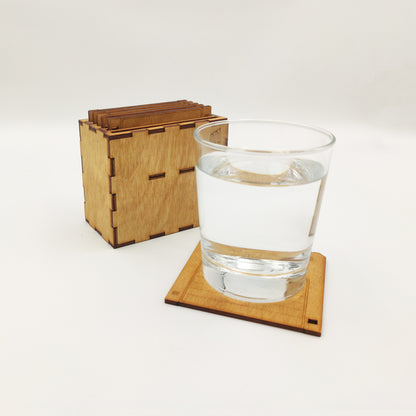 Ξύλινα Σουβέρ Floppy Disk - Σετ 6 τεμάχια