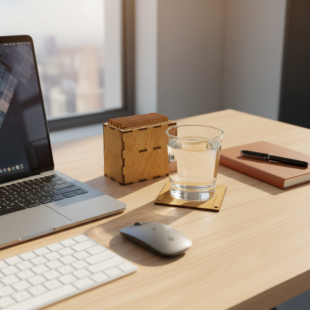 Ξύλινα Σουβέρ Floppy Disk - Σετ 6 τεμάχια