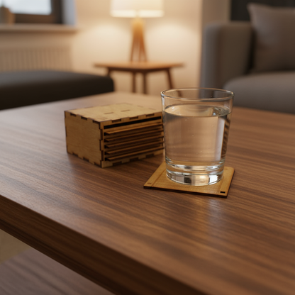 Ξύλινα Σουβέρ Floppy Disk - Σετ 6 τεμάχια