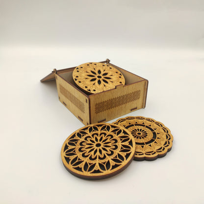 Σετ Ξύλινων Σουβέρ “Mandala Mix”